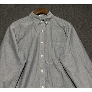 Taylor stitch button down shirt long sleeve gray mens made in usa size 44